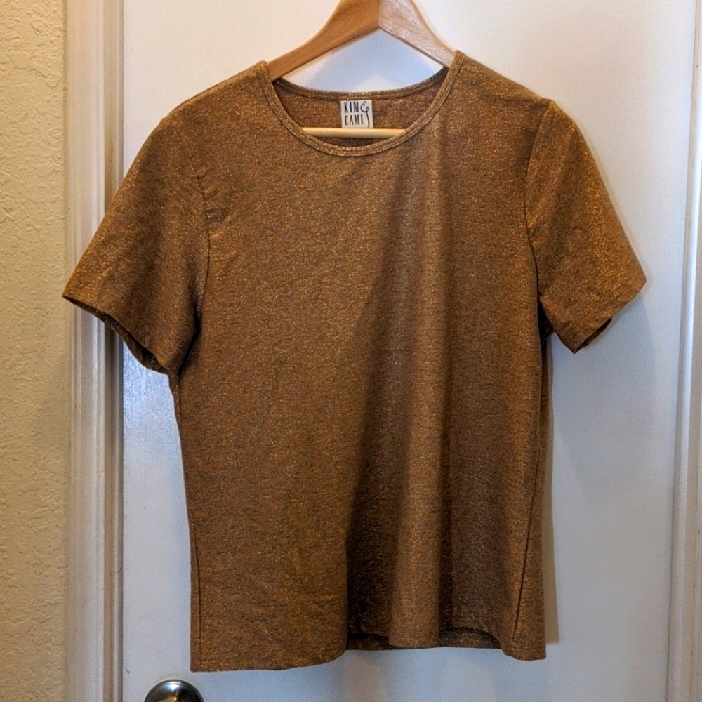 Vintage Gold Shimmering Top